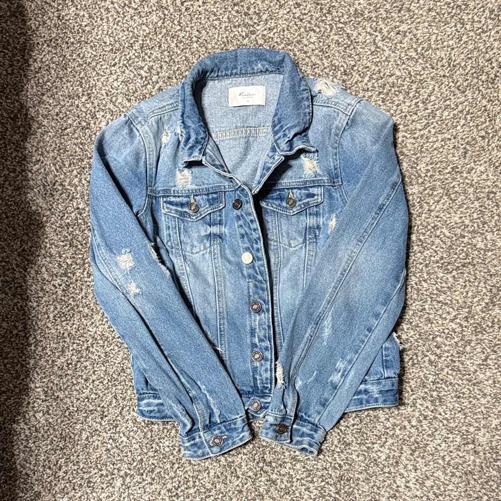 KanCan Blue Distressed Jean Jacket